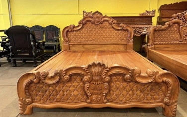 Top 10 mẫu giường gỗ gõ đỏ đẹp hiện đại được ưa chuộng nhất hiện nay