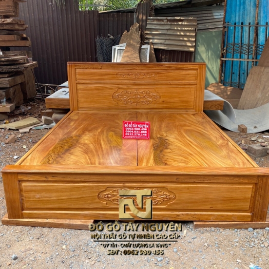 Giường ngủ gõ đỏ 2,2m