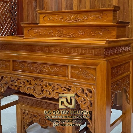 Bàn thờ gia tiên tam cấp 2 món 07