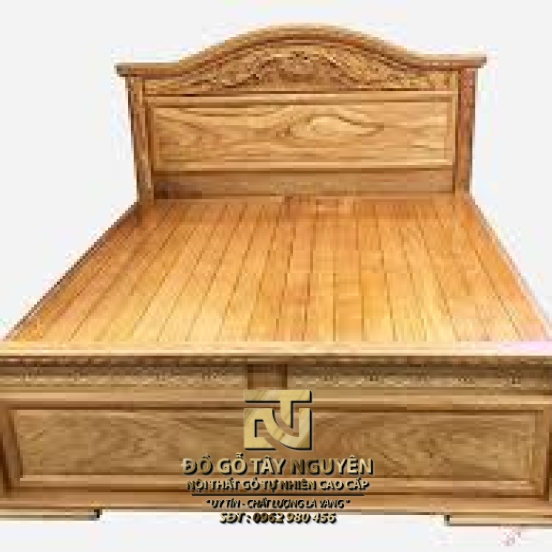 Giường vòm gõ đỏ vạt phản thưa